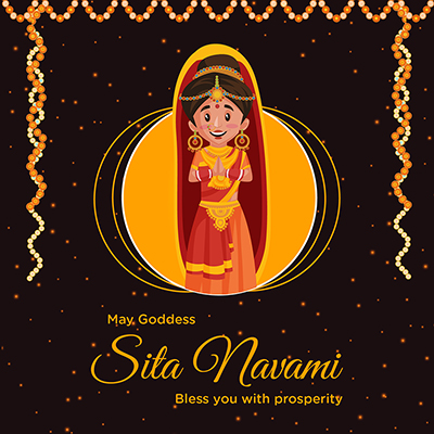 Sita navami may goddess bless you with prosperity banner design -08 small