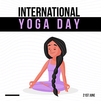 Social media banner template for international yoga day