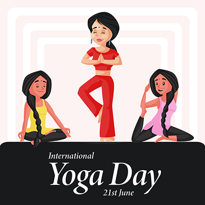 Social media banner template international yoga day