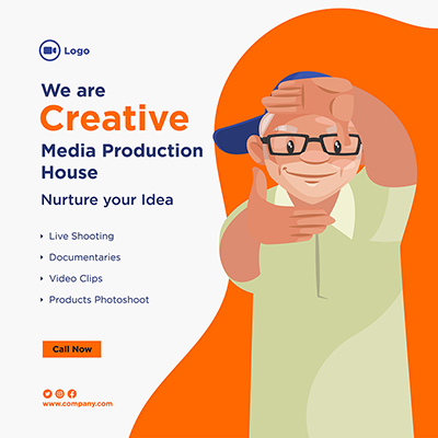 Banner design for creative media production house