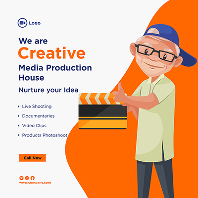 Banner design of creative media production house