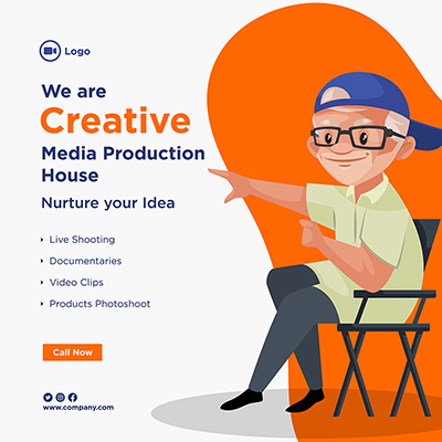 Banner for creative media production house