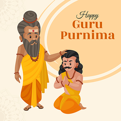 Banner for happy guru purnima traditional day