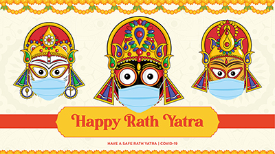 Banner template for rath yatra of lord Jagannath