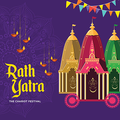 Banner template of rath yatra by lord Jagannath