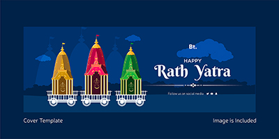 Cover page template for happy rath yatra