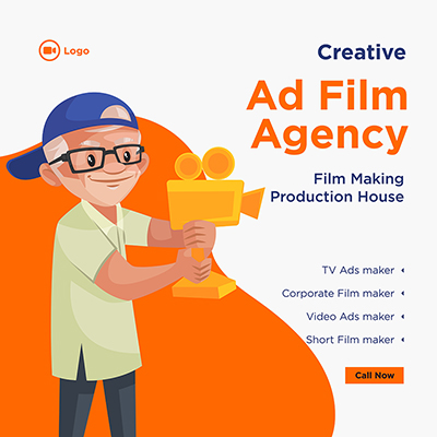 Creative ad film agency banner template