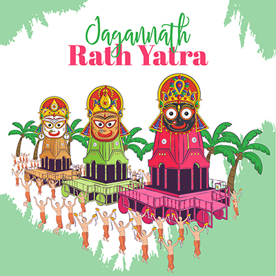 Flat banner template for Jagannath rath yatra-14 small