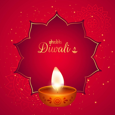 Happy Diwali festival with a banner template