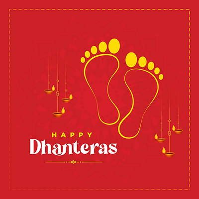 Happy Dhanteras Indian festival banner design template