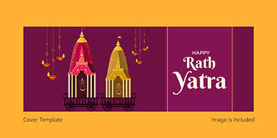 Happy rath yatra cover template
