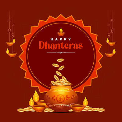 Indian festival happy Dhanteras banner