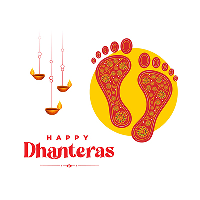 Indian festival happy Dhanteras banner template