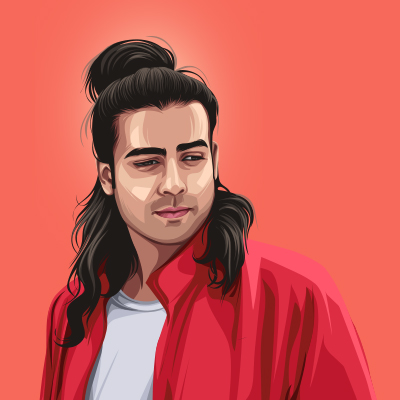 Jubin Nautiyal Indian Singer Vector Portrait Illustration