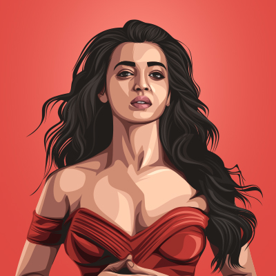 Radhika Apte Indian Actress & Celebrity Vector Illustration