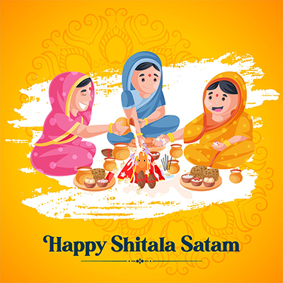 Happy Shitala Satam template banner