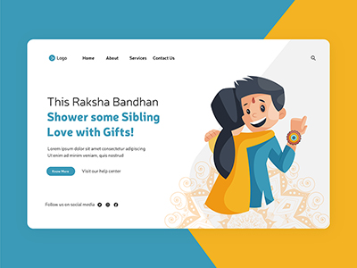 Landing page of raksha bandhan festival offer