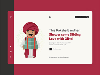 Landing page of raksha bandhan festival offer on gifts