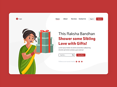 Landing page of raksha bandhan special offer