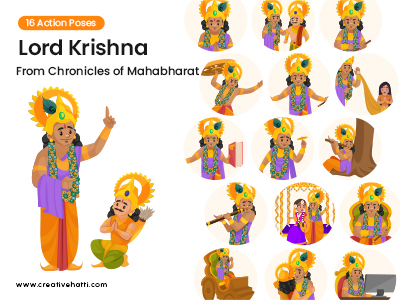 Lord Krishna- From Chronicles of Mahabharat Vector Bundle