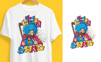 Wakhra swag t-shirt design illustration