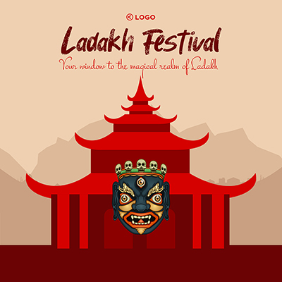 Banner design of Ladakh festival template
