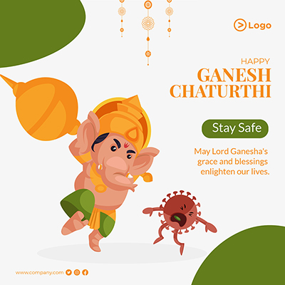 Banner of Ganesh Chaturthi celebration template