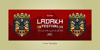 Cover page template of Ladakh festival