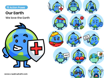 Earth- We Love The Earth Vector Bundle