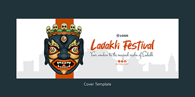 Facebook cover page template of Ladakh festival