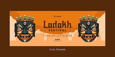Facebook cover template of Ladakh festival