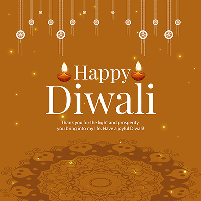 Happy Diwali celebration festival banner design template
