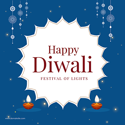 Happy Diwali festival celebration template banner