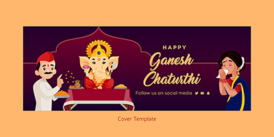 Happy ganesh chaturthi cover template
