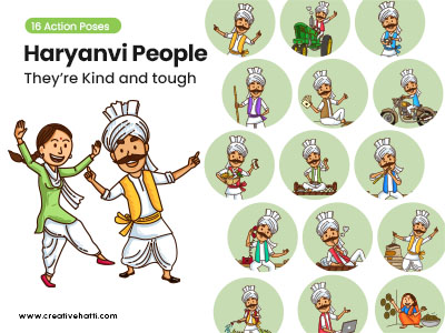 Haryanvi People- They’re Kind and Tough Vector Bundle