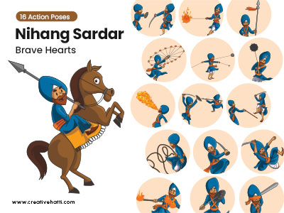 Nihang Sardar- Brave Hearts Vector Bundle
