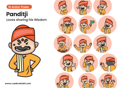 Panditji- Loves sharing his Wisdom Vector Bundle