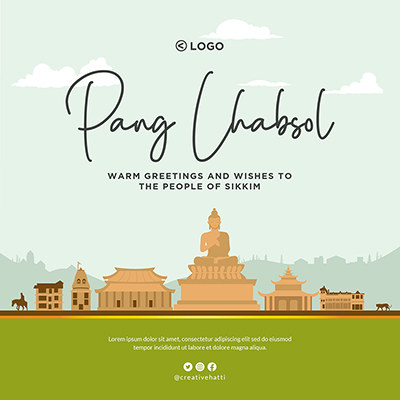 Pang Lhabsol festival banner template design