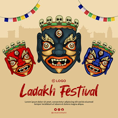 Template banner of Ladakh festival
