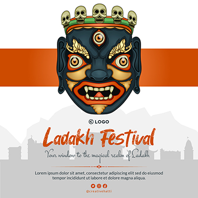 Template design of Ladakh festival