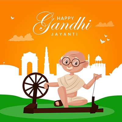 Happy Gandhi jayanti banner design -04 small