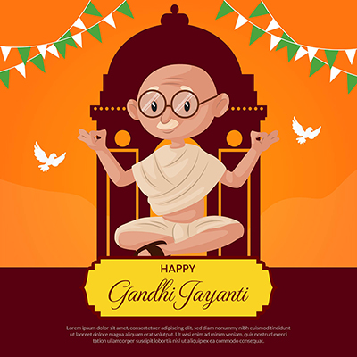 Happy Gandhi Jayanti banner design template Happy Gandhi Jayanti banner design template
