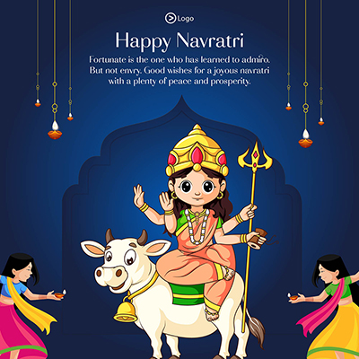 Happy Navratri on the template Happy Navratri on the template