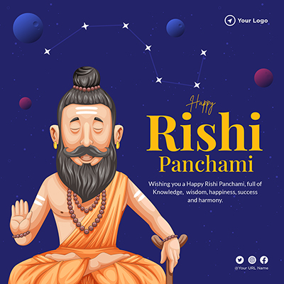 Happy Rishi Panchami banner template