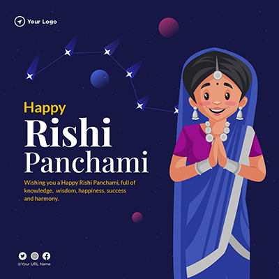 Happy Rishi Panchami banner template design