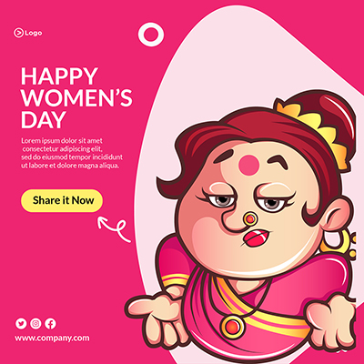 Template banner of happy women’s day