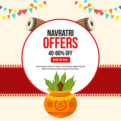 Template of Navratri offers grab the deal