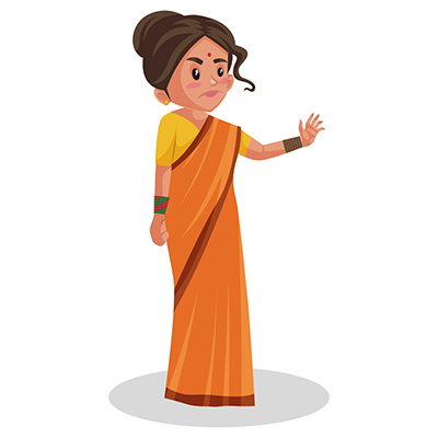 Goddess Sita is giving a stop hand sign Goddess Sita is giving a stop hand sign