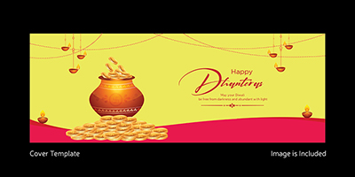 Happy dhanteras on cover page template
