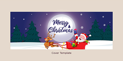 Merry christmas wishes with coverpage template